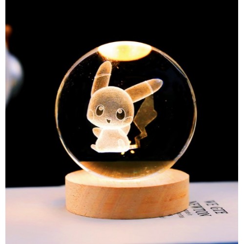 Lámpara de cristal  PIKACHU diámetro de bola: 6CM, LED783