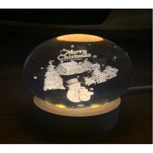 (ESFERA DE CRISTAL CON LUZ) de noche de mesa,Led 3D bola DE NAVIDAD,Diámetro de bola:6CM,USB LED820