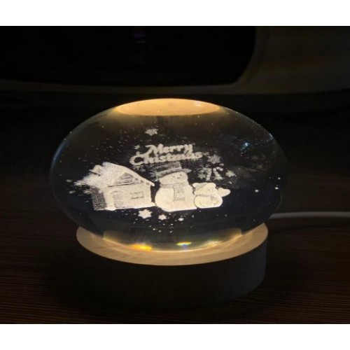 ESFERA DE CRISTAL CON LUZ Led 3D bola DE NAVIDAD, Diámetro de bola:6CM,USB LED821