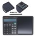 Calculadora contable LJ-0230 multifuncional con pantalla LCD de alta visibilidad y pizarra de escritura integrada para tomar notas rápidas. Ideal para oficinas, escuelas y uso personal.