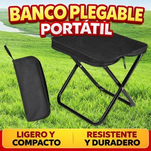 Banco plegable portátil ideal para camping, picnic o actividades al aire libre. Diseño compacto y fácil de transportar. Venta por mayoreo LJ-0418