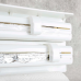 Organizador multifuncional de cocina 3 en 1, incluye portarrollos para papel de cocina, dispensador de papel aluminio y film plástico. Venta por mayoreo LJ-6233