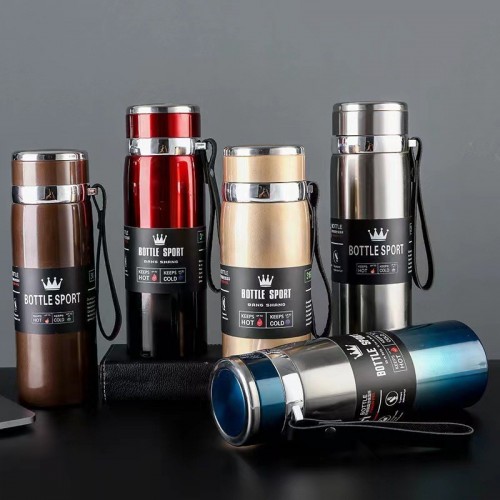 Termo deportivo térmico 800 ml, acero inoxidable, con tapa, colores surtidos, venta al por mayor modelo LJ-6381