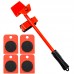 Kit de herramienta elevadora LJ-6612 para mover y levantar muebles u objetos pesados con facilidad. Incluye palanca y 4 bases deslizantes muebles. Venta por mayoreo