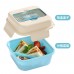 Kit de topper hermético para alimentos, plástico resistente, colores pastel, con tapa segura, venta por mayoreo LJ-8361