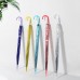 Paraguas transparente largo con mango curvo y varilla resistente, colores surtidos, ideal para protegerte de la lluvia con estilo y visibilidad. LJ-8555