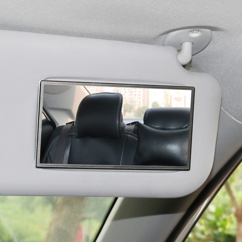 Espejo auxiliar rectangular que se instala en el parasol del auto. Permite mayor visibilidad del asiento trasero, ideal para vigilar niños, pasajeros o mascotas mientras conduces VENTA AL POR MAYOR LJ-8798