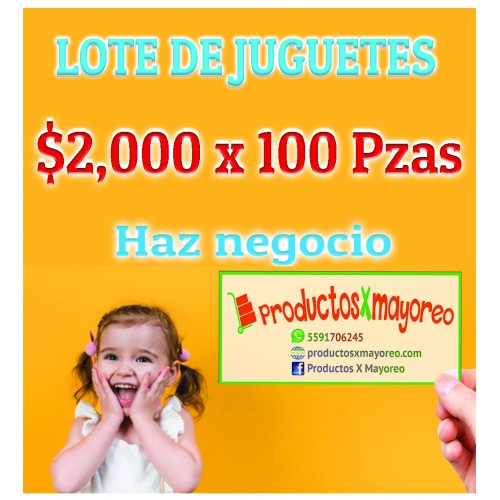 Lote de juguetes #2 $2,100 x 100 piezas