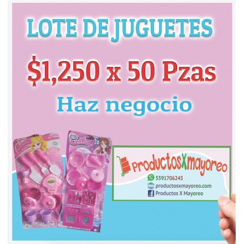 Lote de juguetes #3 $1,250 x 50 piezas