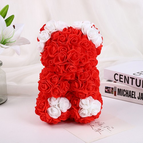 Oso rosa/rojo de 25 cm, con luz, caja de regalo de PVC CON LUZ LED DE 25CM ALTO,28*17*17CM LP134