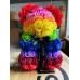 Oso de rosas de Foamy Pride Con Luz led, Caja Regalo PVC de 25CM ALTO 28*17*17CM LP135