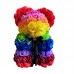 Oso de rosas de Foamy Pride Con Luz led, Caja Regalo PVC de 25CM ALTO 28*17*17CM LP135