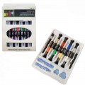 Set completo de destornilladores de precisión con puntas variadas y herramientas auxiliares, ideal para reparar celulares, relojes, lentes, laptops venta al por mayor LSD-6131