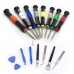 Set de 16 herramientas de precisión ideal para electrónica, celulares, relojes, lentes y pequeños dispositivos. Venta por mayoreo LSD-6131