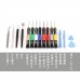 Set de 16 herramientas de precisión ideal para electrónica, celulares, relojes, lentes y pequeños dispositivos. Venta por mayoreo LSD-6131