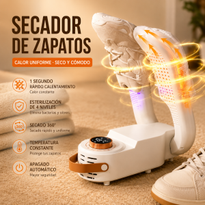 Secador de Zapatos con Aire Caliente y Secado Uniforme, ideal para días de lluvia o uso diario en casa. Venta por mayoreo
