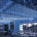 Cortina de luces de cascada blancas 100 luces LED para interiores y exteriores. Venta por mayoreo