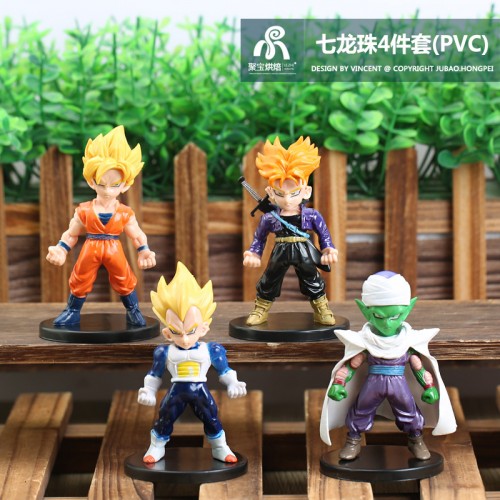 Serie Dragon Ball · Figura de dibujos animados juego de 4 piezas 7 pulgadas 6604F