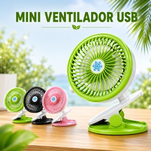 Mini Ventilador USB Portátil con Clip por Mayoreo