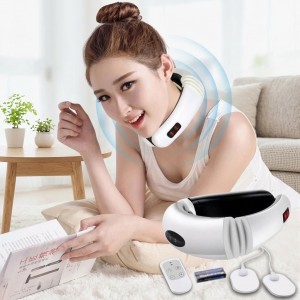  Masajeador cervical inteligente de pulsos con diseño en U, estructura envolvente, controles integrados y funcionamiento multifunción. Venta por mayoreo