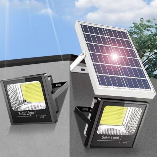 Kit de dos lámparas solares LED de 25 W cada una, con un panel solar, control remoto y medidas de 19 × 15 cm. Venta por mayoreo Kit de dos lámparas solares LED de 25 W cada una, con un panel solar, control remoto y medidas de 19 × 15 cm. Venta por mayoreo