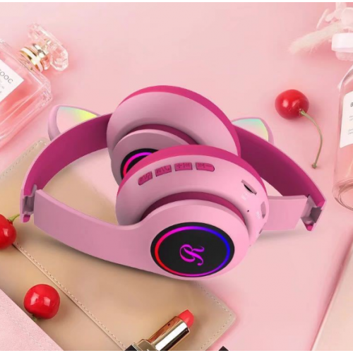  Auriculares con bluetooth con orejas de gato LY274