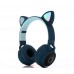 Auricular de diadema Bluetooth de oreja de gato con luz LED