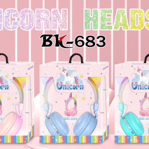 Audífonos de diadema inalámbrico con diseño de unicornio LY345