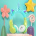 Audífonos de diadema bluetooth forma de unicornio con luz LY354