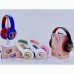 Auriculares inalámbricos bluetooth para niños de astronauta estéreo sonido envolvente (negro rojo/azul rojo/beige/blanco rosado FUNCIONA:BT/TF/AUX/LED) LY389