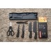 Set de cuchillos de acero inoxidable con pelador, tijera y base negra. Diseño moderno, resistente y funcional. Ideal para cocina doméstica o profesional. Venta al por mayor LJ-8849