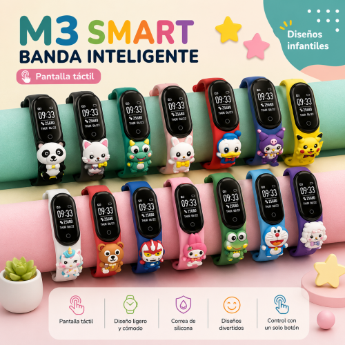 Reloj Infantil M3 con Botón DZB-2331