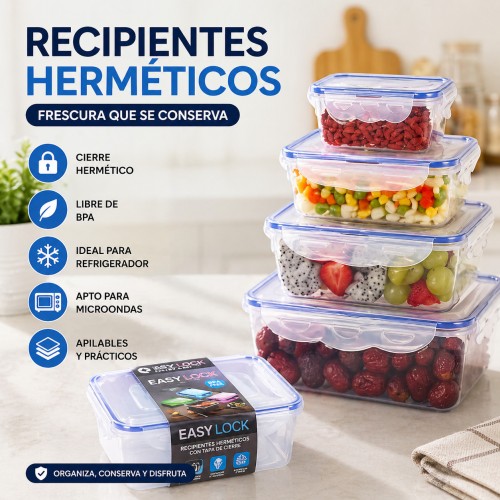 Juego de recipientes plásticos transparentes para almacenamiento de alimentos, ideal para organizar comida, frutas, verduras, sobras y diversos ingredientes en el hogar- or Mayoreo M34878-13