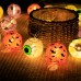 Guirnalda de luces LED con faroles de papel decorativos de Halloween. Incluye diseños surtidos de calabazas, murciélagos, arañas y calaveras Venta al por mayor  M6294-1