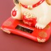 Gato de la suerte Maneki Neko con movimiento solar, símbolo tradicional japonés de buena fortuna y prosperidad. Ideal para decorar oficinas, negocios o el hogar. Venta al por mayor  M6729-1