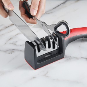 Afilador de cuchillos manual de 3 etapas con mango ergonómico – Venta por mayoreo  YD-15