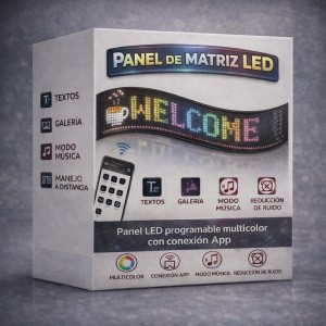 Panel de Matriz LED Flexible Multicolor Programable con Conexión App por Mayoreo MEX-0337