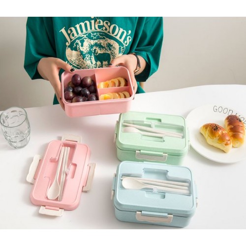 Lunch box ecológico con cubiertos MJ102