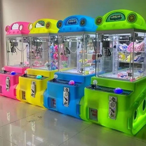 Máquina de garras para niños pequeños, cabina de muñecas, equipo de videojuegos Paradise para niños, mini máquina de muñecas individuales, consola de juegos venta al por mayor MJK01