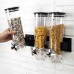 Dispensador  de alimentos secos montado en pared con tapa hermética y giro dosificador, ideal para cereales, arroz o pasta 1.5 L , venta al por mayor MPG-866 MPG-866