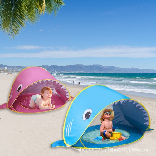 Casita carpa de playa para niños de tiburones para niños 120*83*70cm MSD-ZP-W2000