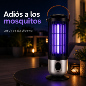 Lámpara antimosquitos eléctrica con luz UV y sensor de luz, ideal para hogar, terraza y camping. Venta por mayoreo