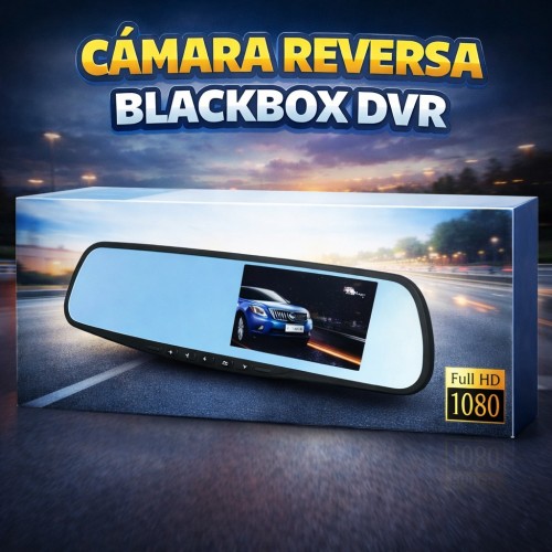 Cámara Reversa Espejo Retrovisor Blackbox DVR Full HD 1080p por Mayoreo MX-003