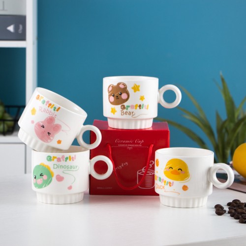 Mini taza de cerámica con dibujos animados al por mayor MOD. MZ-8026