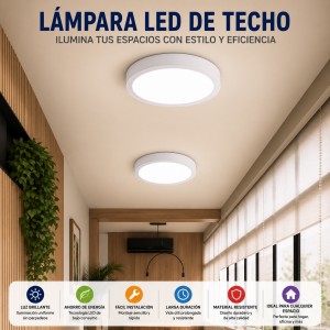 Lámpara LED de Techo Redonda por Mayoreo