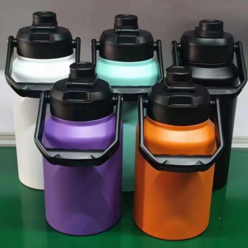  Termo de agua con cubo de hielo termo aislado al vacío, 3000 ml, altura 33 cm, fondo 13,5 cm, material interior de acero inoxidable 304 exterior 201, aislamiento térmico al vacío y almacenamiento en frío N379