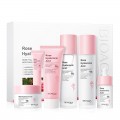 Set de 6 piezas BIOAOUA Hidratante con ácido hialurónico de rosas para el cuidado de la piel 20g+100g+30ml+100ml+100ml+50g NO.BQY42620