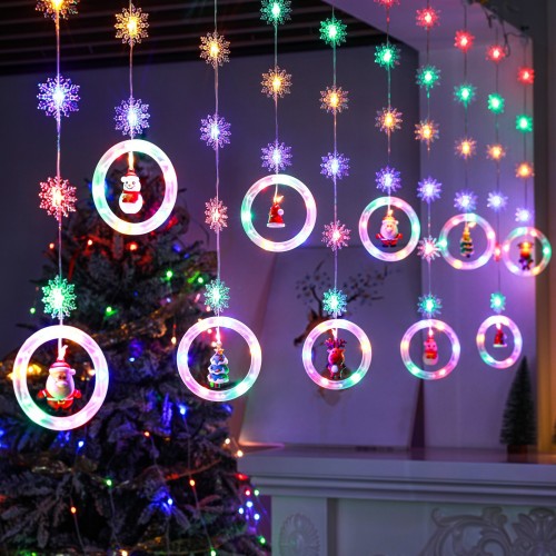  Tiras led de Cortina de luces Colgante en forma de anillo (10 colgantes)  3*1mts venta al por mayor NOV03 