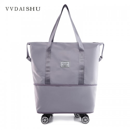 Bolsa de viaje de gran capacidad para mujer, carrito extra grande, equipaje de mano, bolsa de almacenamiento de maternidad portátil. T-30162 