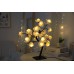  Luz  Decorativa De Noche,De Árbol De  Flor De ROSA BLANCA Led, Simulación,de 45cm con 24 leds,de  usb SDD196 